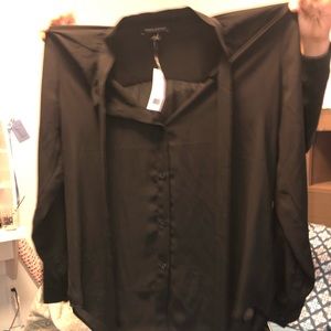 black elegant see through top